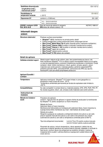 Sikaplan 15G - Membrana din PVC