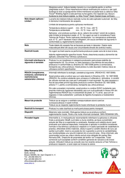 Sikaplan 15G - Membrana din PVC